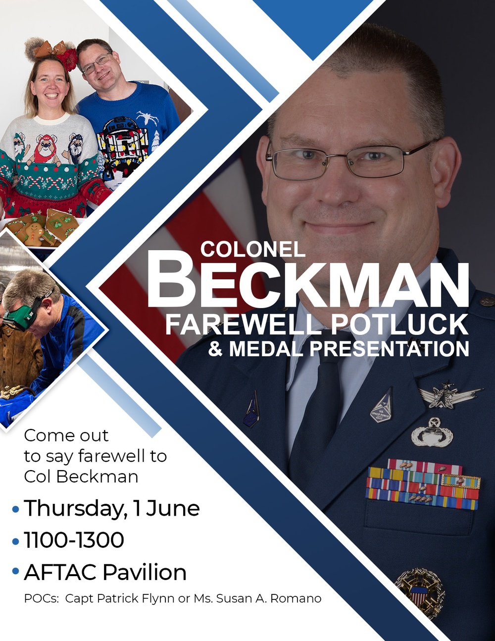 Col Beckman Farewell Potluck - Medal Presentation