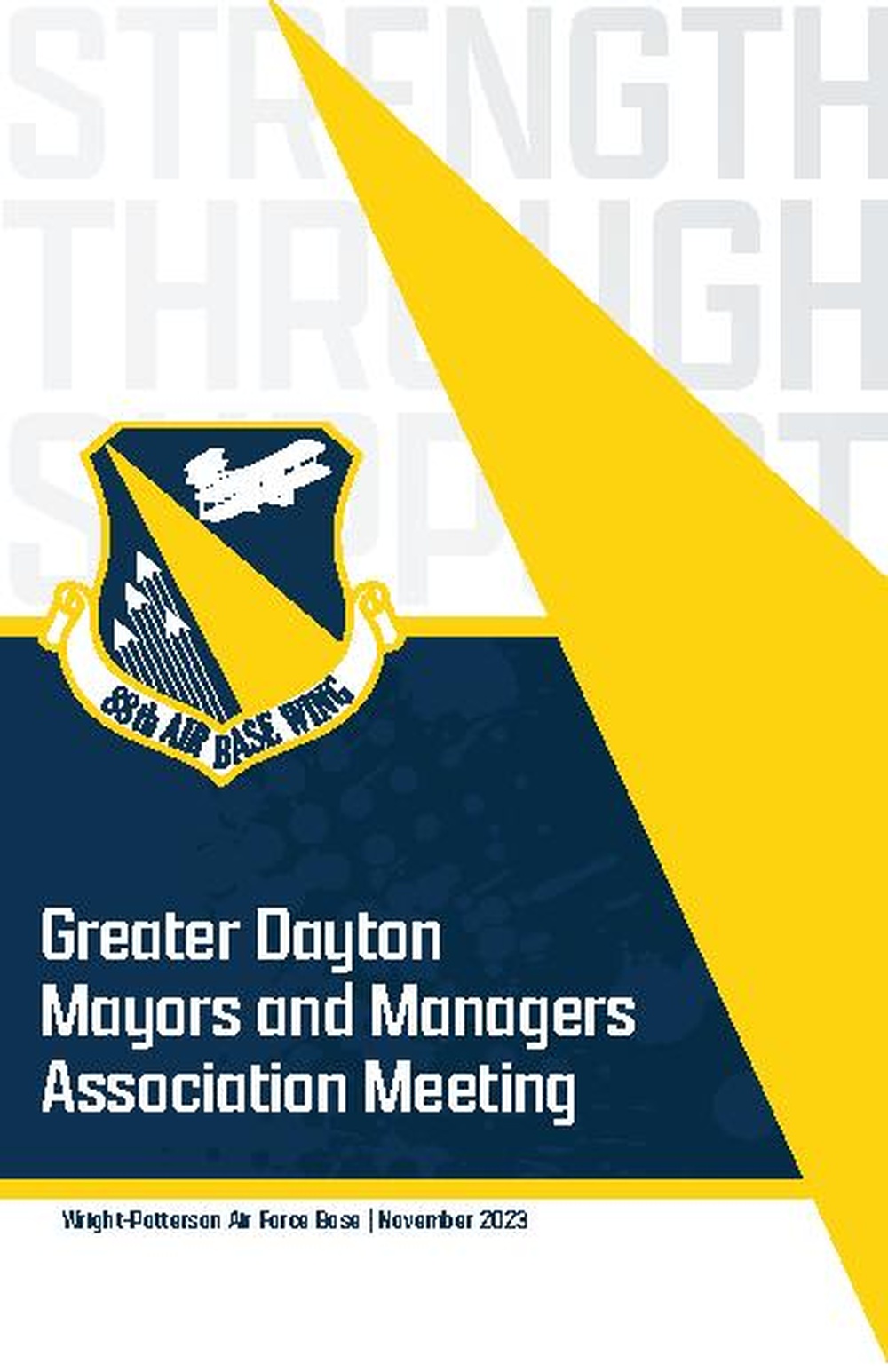 Greater Dayton Mayors and Managers Association Meeting program