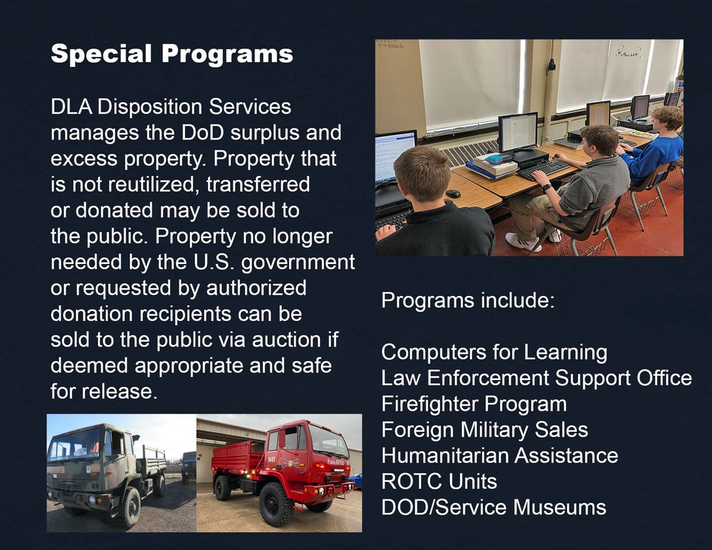 DLA Disposition Services Brochure Special Programs (full bottom left panel)