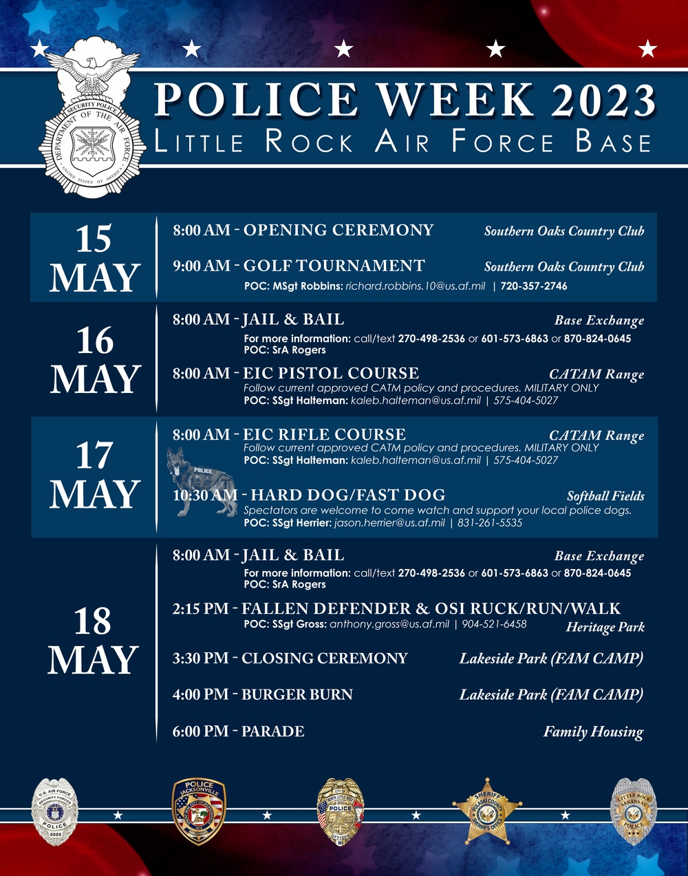 Little Rock Air Force Base Honors Police Week