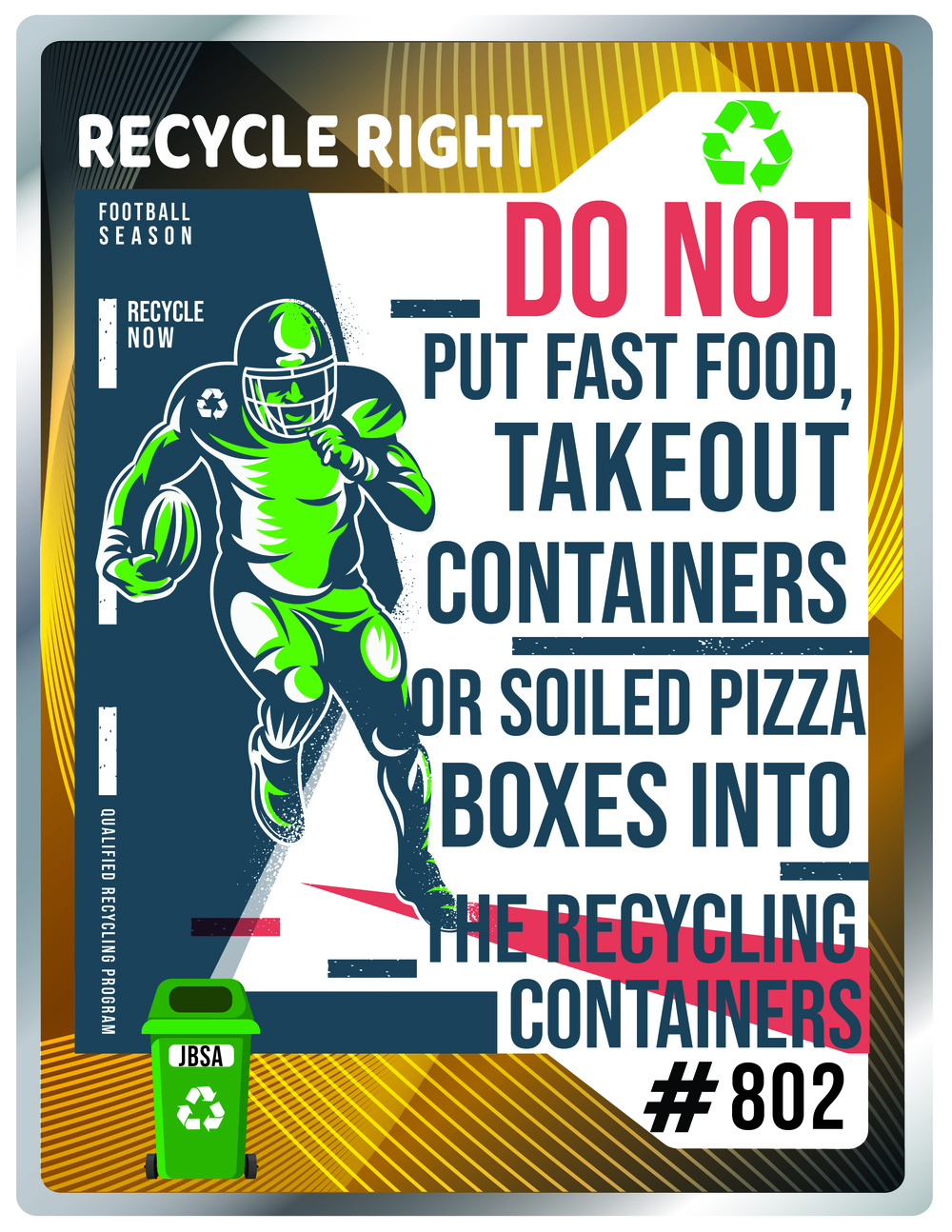 Recycle Right_Football card_fast food