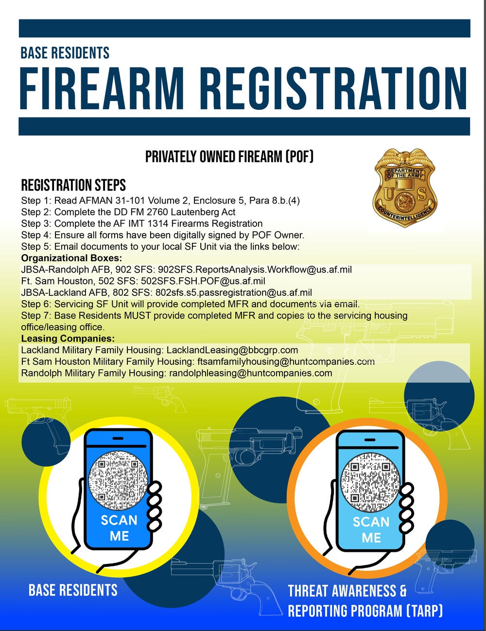 Firearm registration flyer