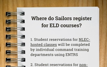 Where do Sailors Register for ELD Courses