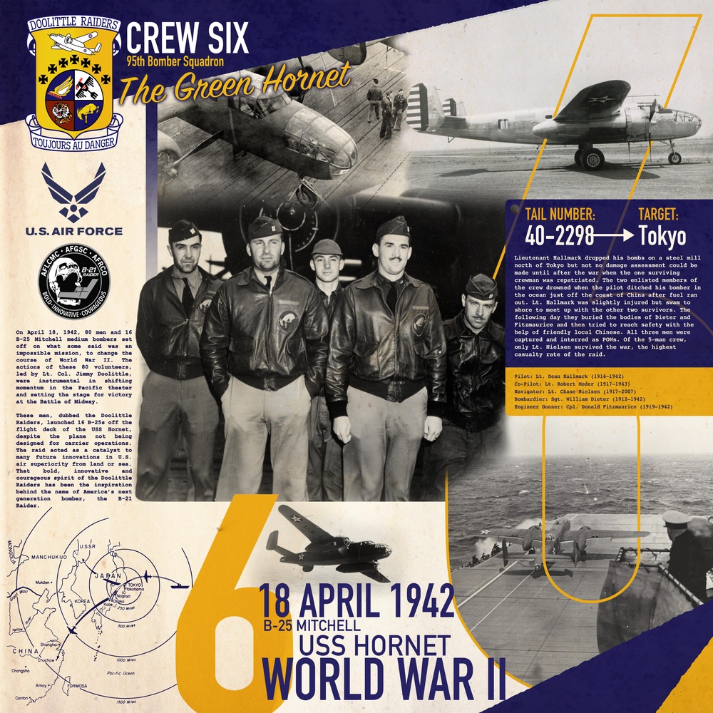 Doolittle Raiders Heritage Mural: Crew 6 - The Green Hornet