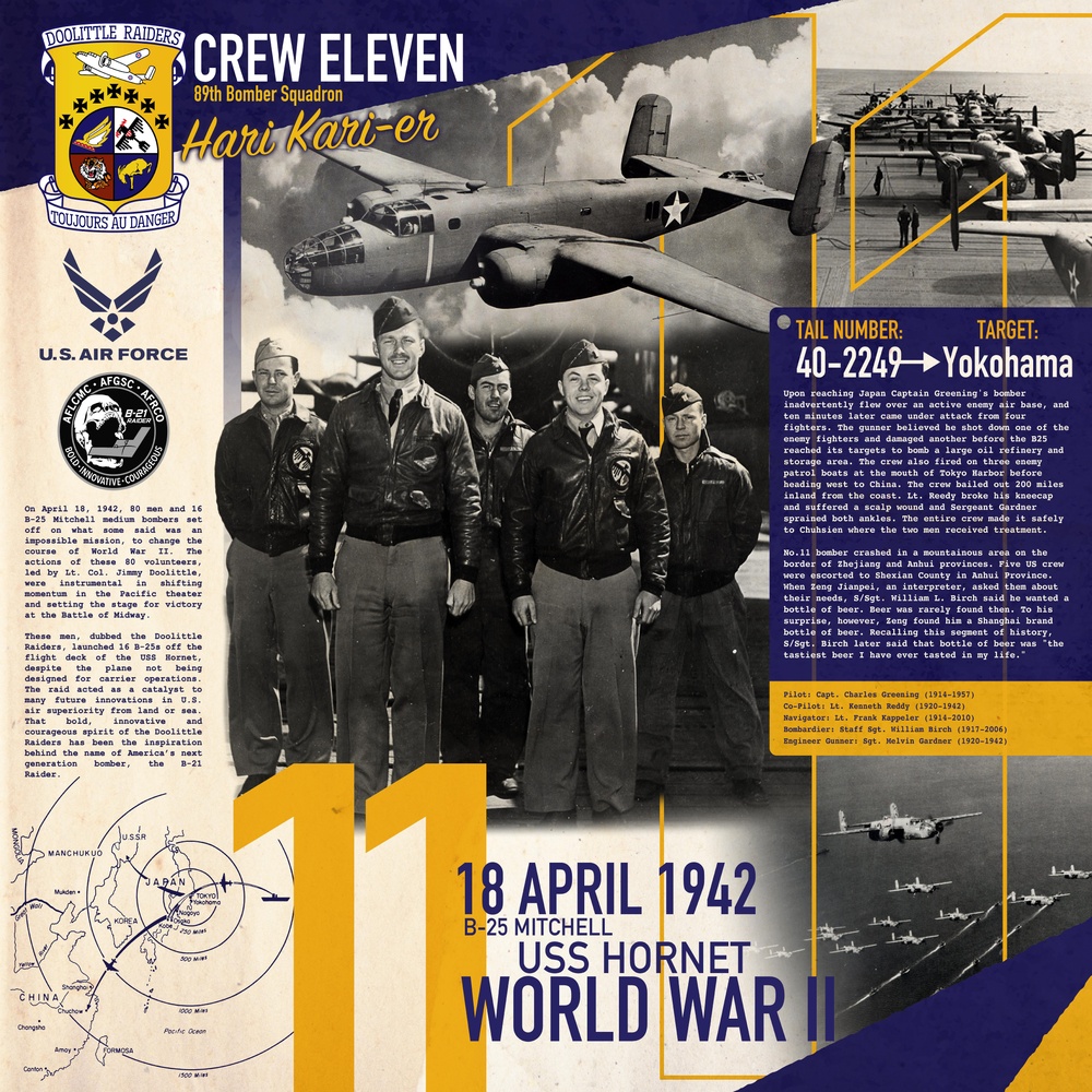 Doolittle Raiders Heritage Mural: Crew 11 - Hari Kari-er