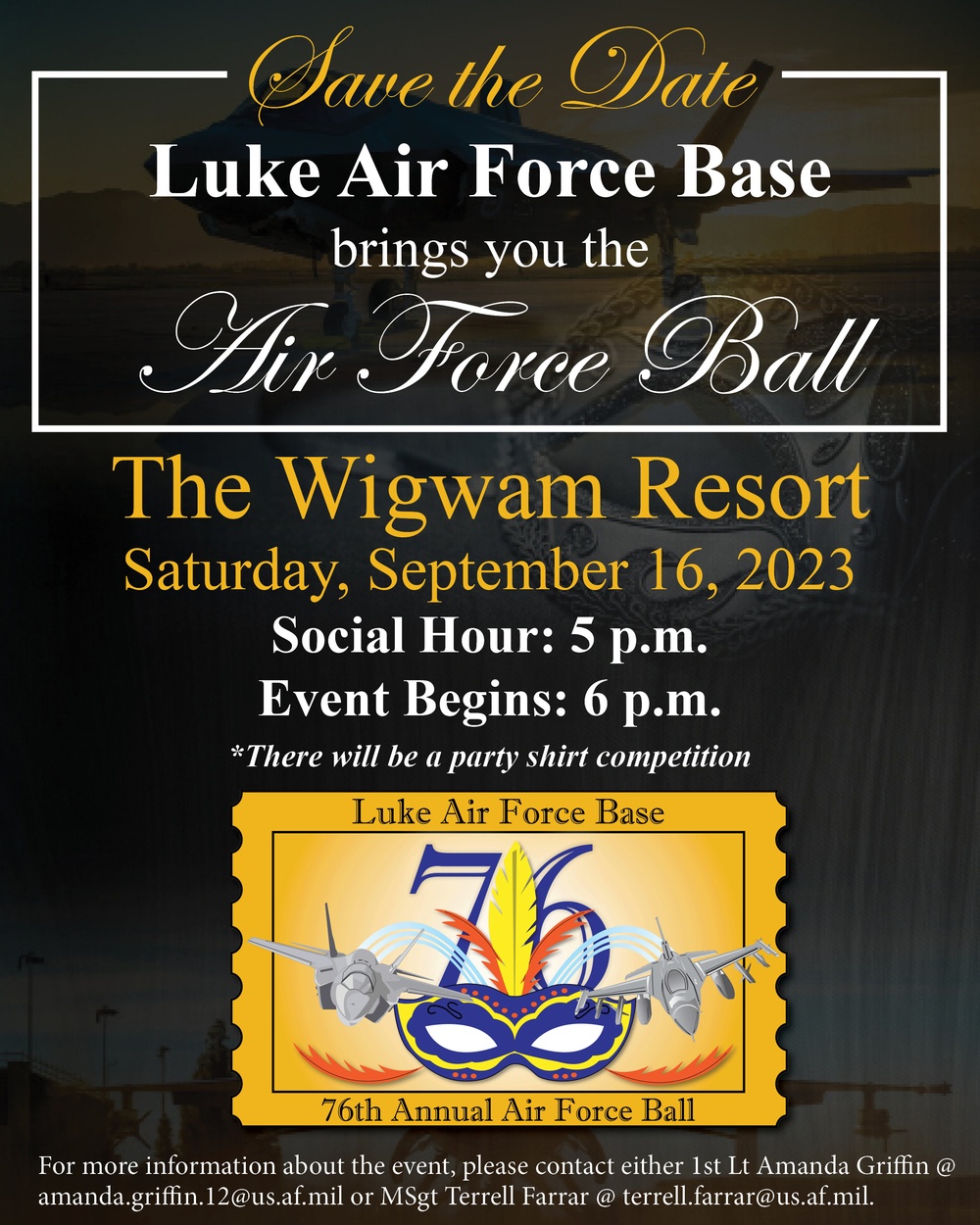 Save the Date Luke Air Force Ball