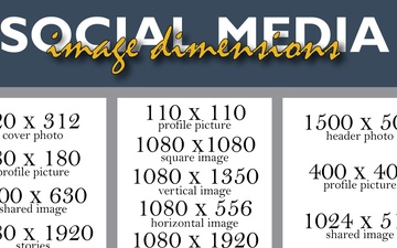 Social Media Dimensions Graphic