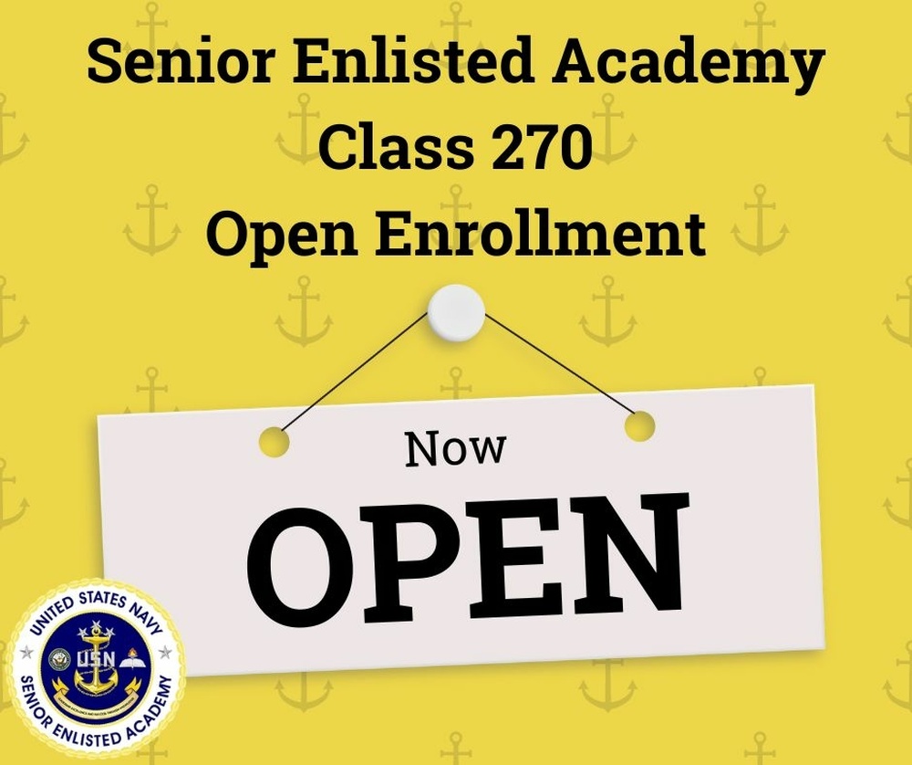 Open Enrollment for Senior Enlisted Acadamy Class 270 Now Open