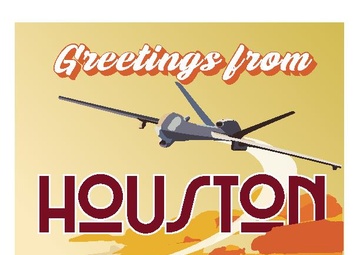 Welcome to Houston MQ-9 retro poster