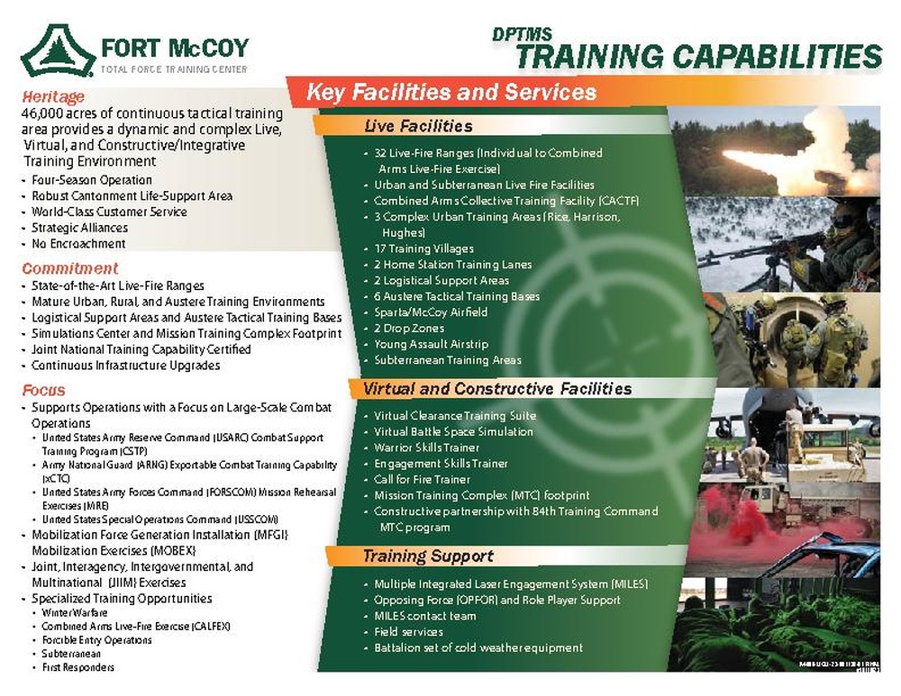 DPTMS Training Capabilities Info Sheet