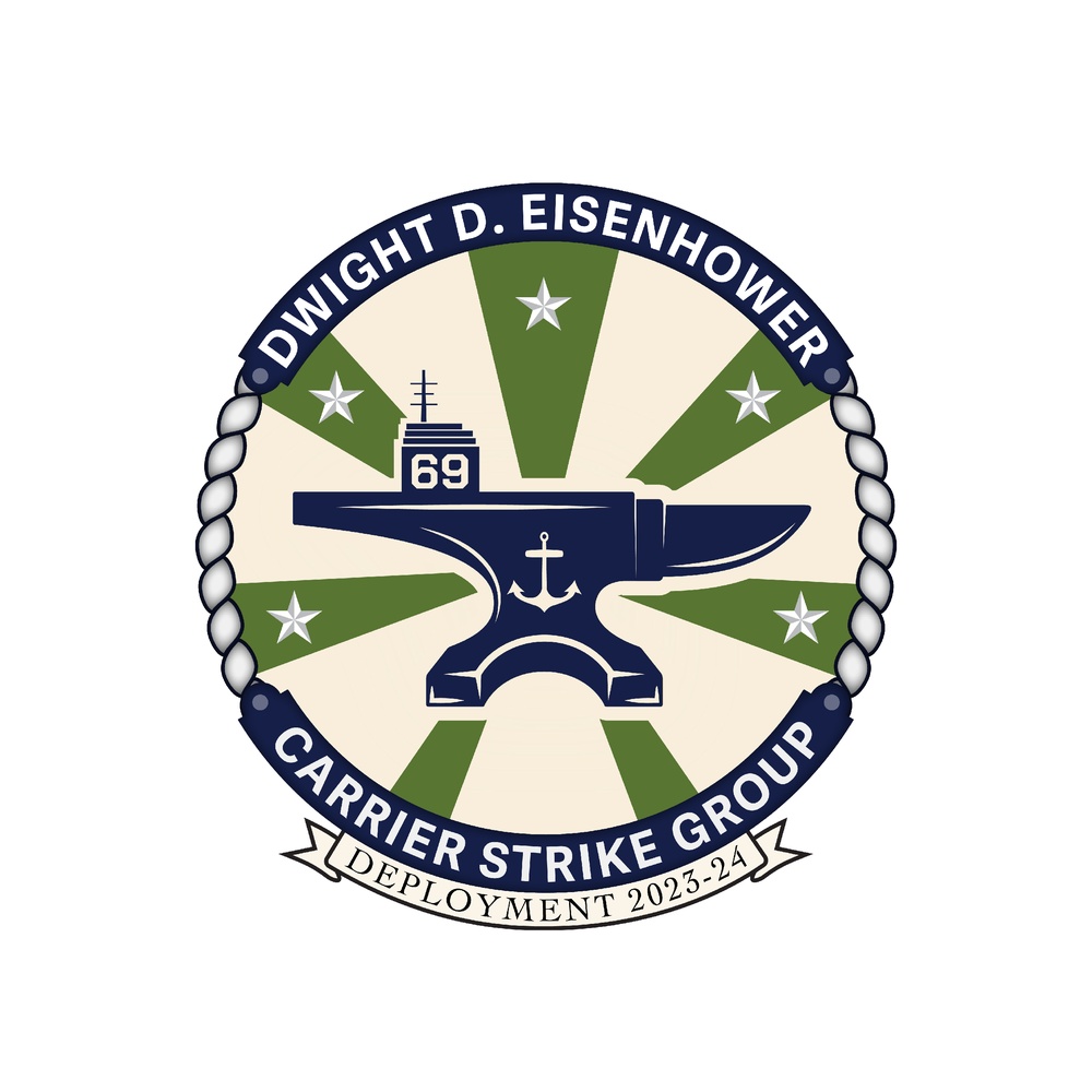 Logo/crest made for Dwight D. Eisenhower Carrier Strike Group Deployment 2023