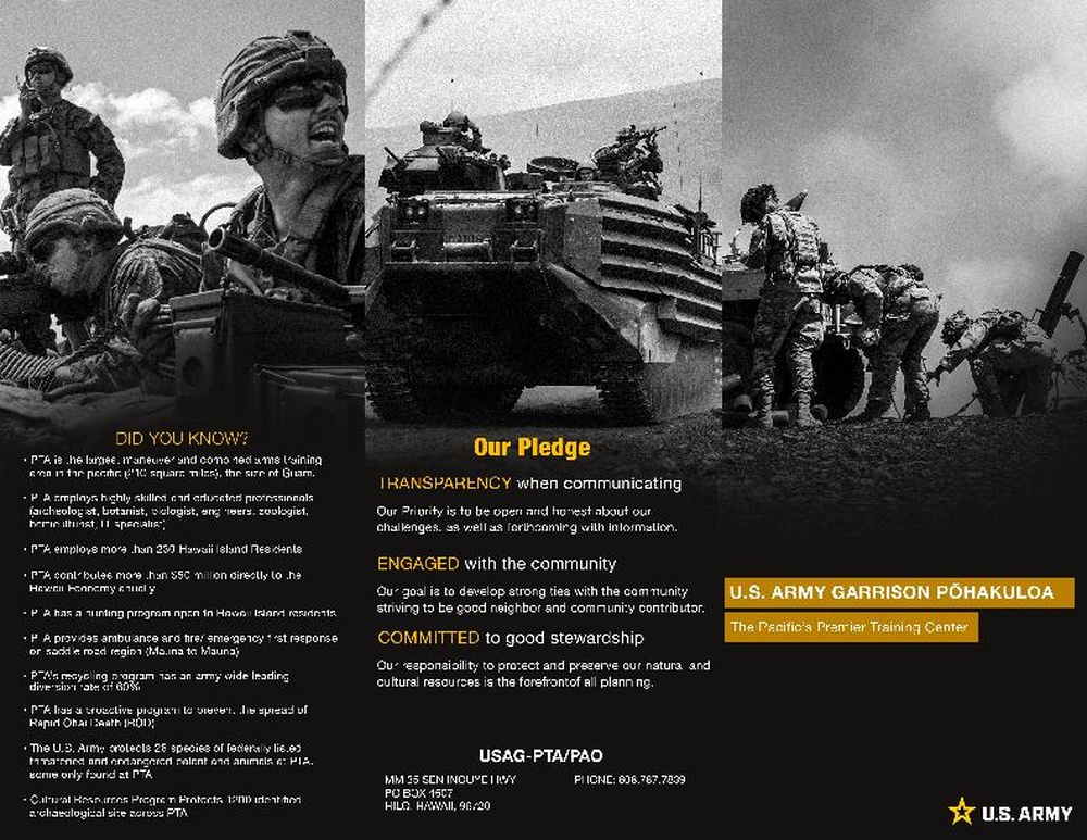 Pohakuloa Training Area Brochure