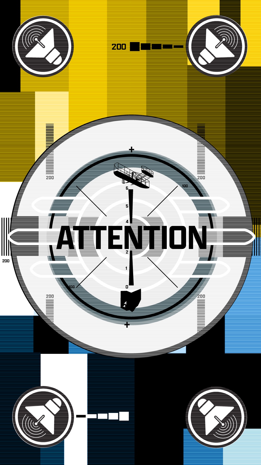 Contingency social media notification: Attention - vertical