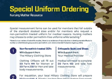 Special Uniform Ordering, a nursing mother&amp;#39;s resource