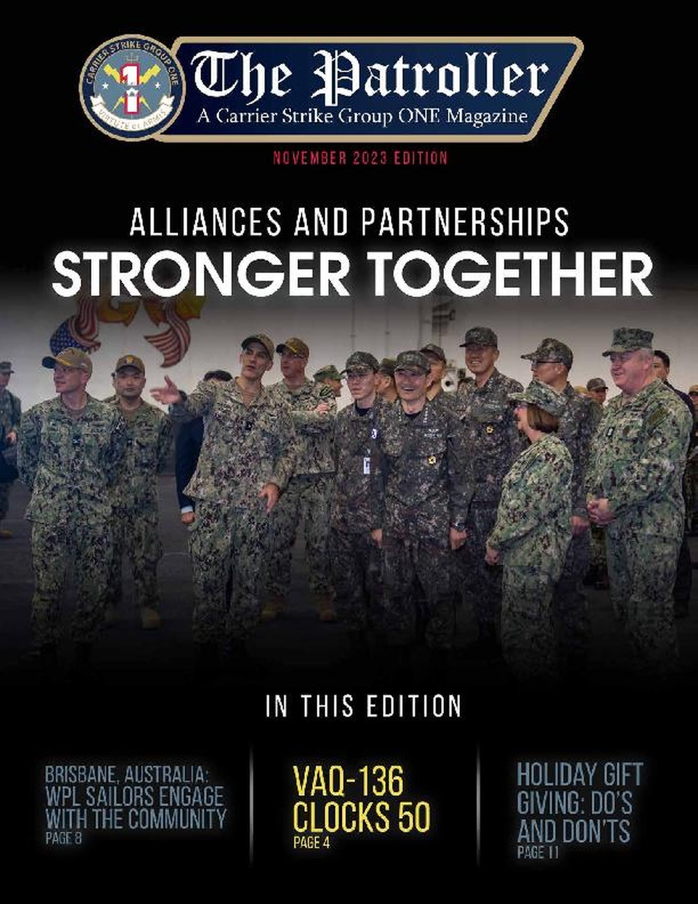 The Patroller, November 2023 Edition, A Carrier Strike Group ONE Magazine