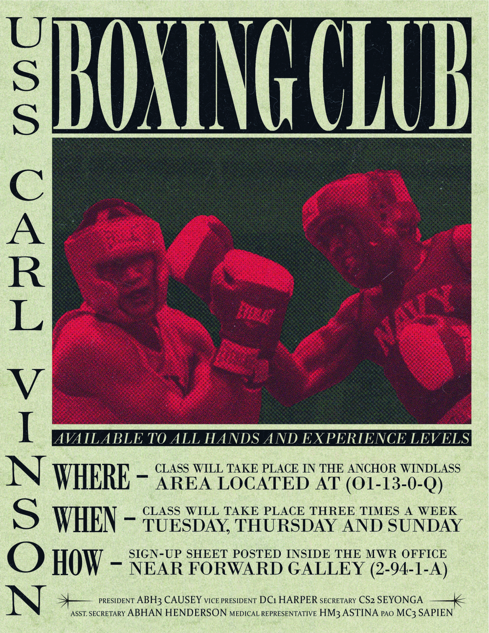 USS Carl Vinson Boxing Club Poster
