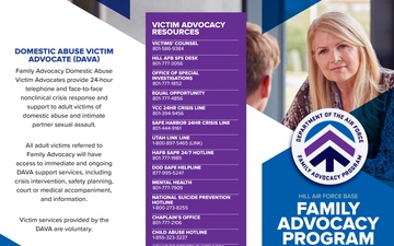 Family Advocacy Program: Domestic Abuse Victim Advocate Services - trifold brochure