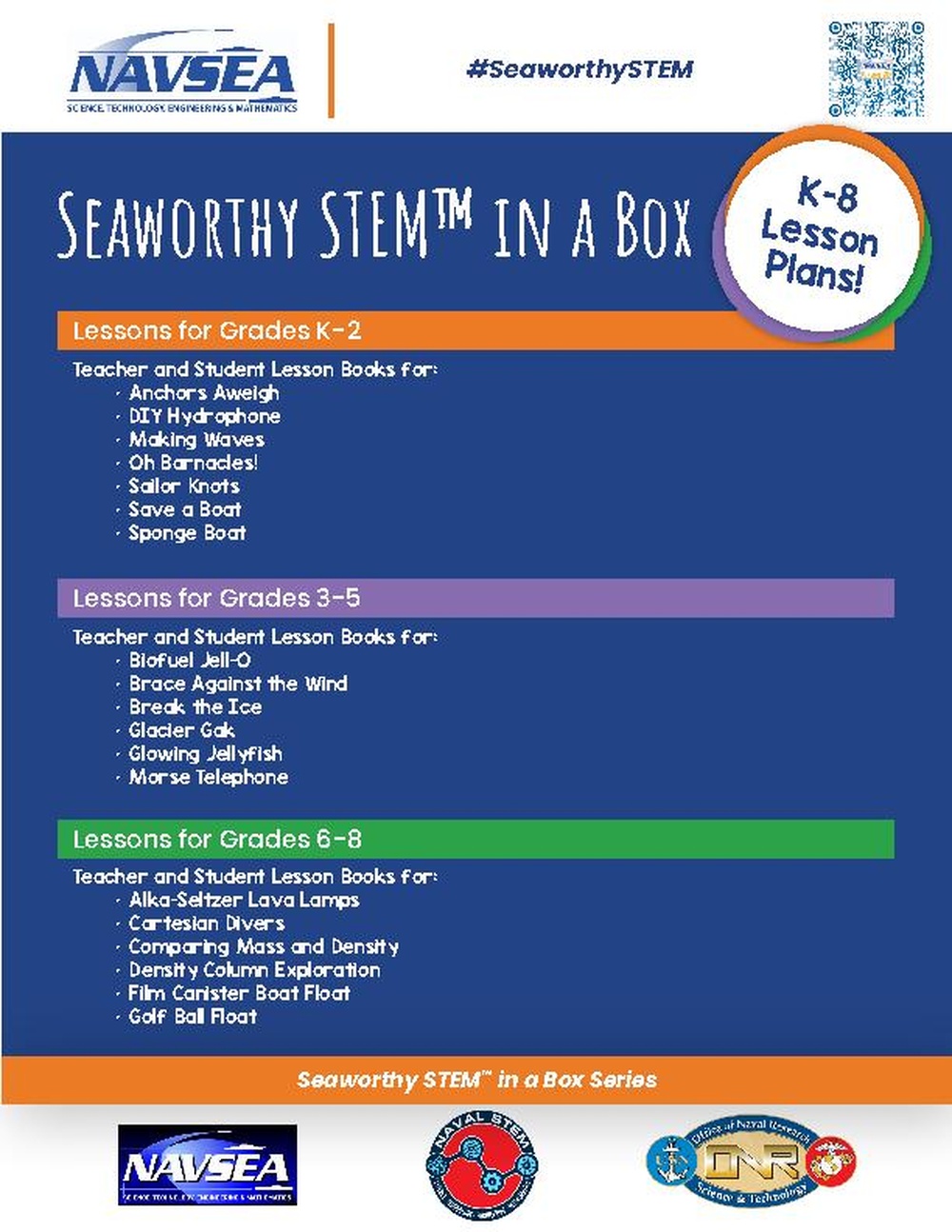 Seaworthy STEM™ in a Box K-8 Lessons