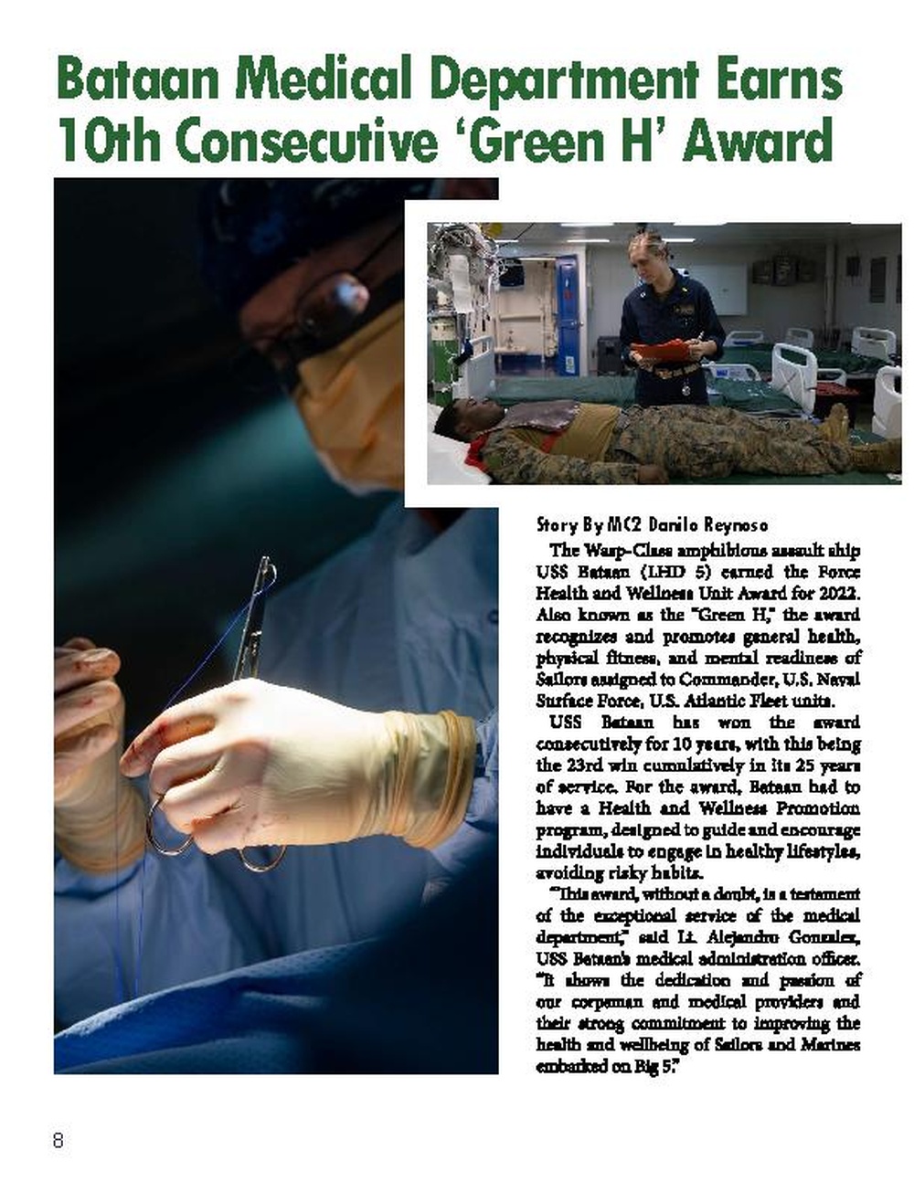 Bataan Medical Department Earns 10th Consecutive &amp;#39;Green H&amp;#39; Award