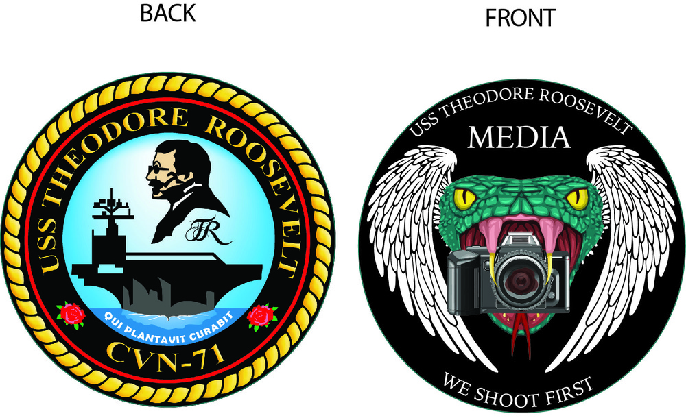 USS Theodore Roosevelt Media challenge coin