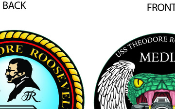 USS Theodore Roosevelt Media challenge coin