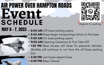 Air Power Over Hampton Roads Schedule of Events