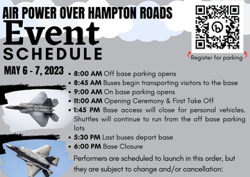 Air Power Over Hampton Roads Schedule of Events