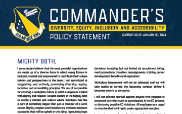 Commander&amp;#39;s DEIA Policy Statement as of January 2024