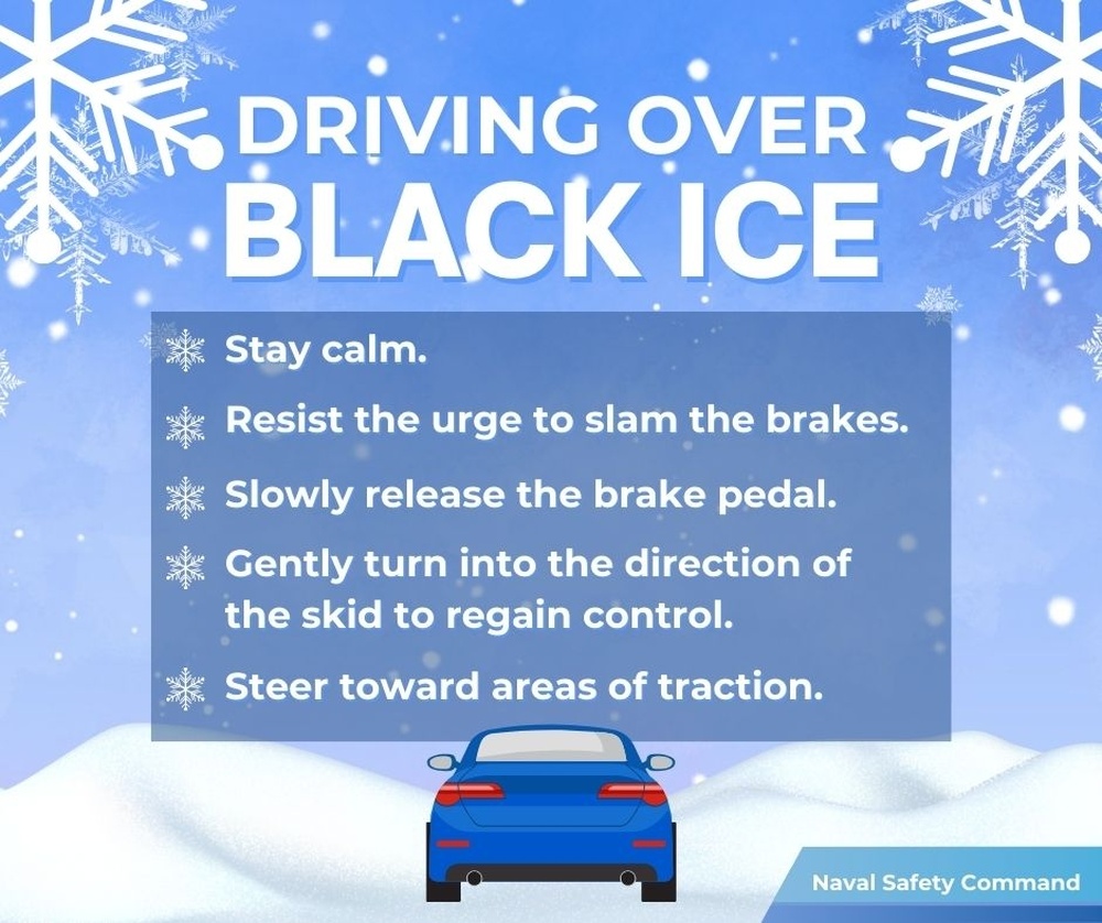 Driving over black ice