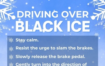 Driving over black ice