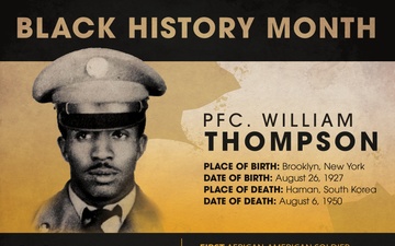 Black History Month Pfc. William Thompson Infographic