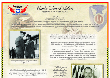 Tuskegee Airmen Poster Series – Charles E. McGee