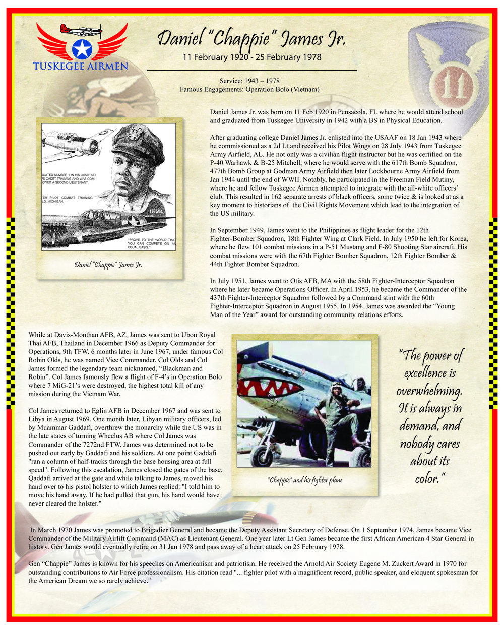 Tuskegee Airmen Poster Series – Daniel “Chappie” James Jr.