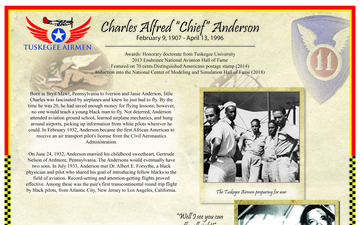 Tuskegee Airmen Poster Series – Charles Alfred “Chief” Anderson