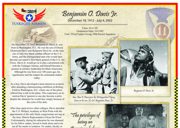 Tuskegee Airmen Poster Series – Benjamin O. Davis Jr.