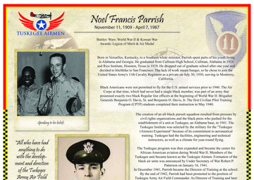 Tuskegee Airmen Poster Series – Noel Francis Parrish
