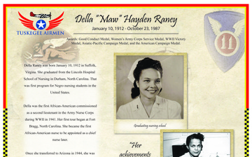 Tuskegee Airmen Poster Series – Della “Maw” Hayden Raney