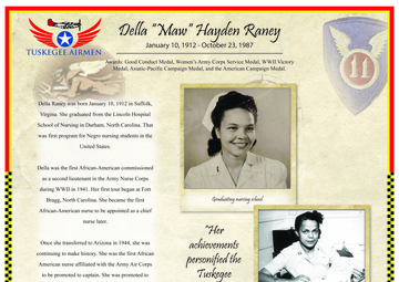 Tuskegee Airmen Poster Series – Della “Maw” Hayden Raney