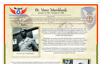 Tuskegee Airmen Poster Series – Dr. Vance Marchbanks