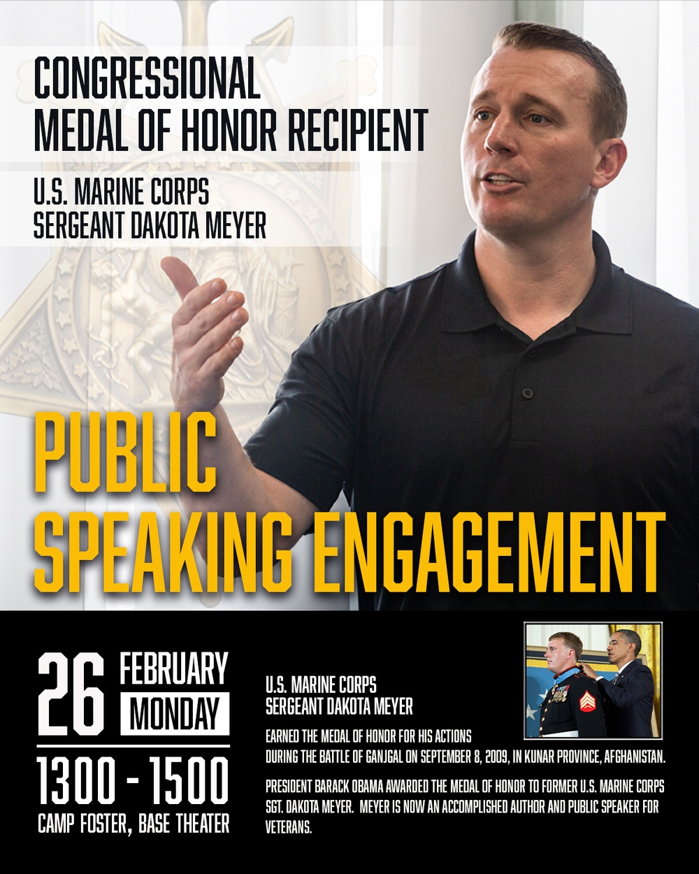 Sgt. Dakota Meyer | Public Speaking Engagement