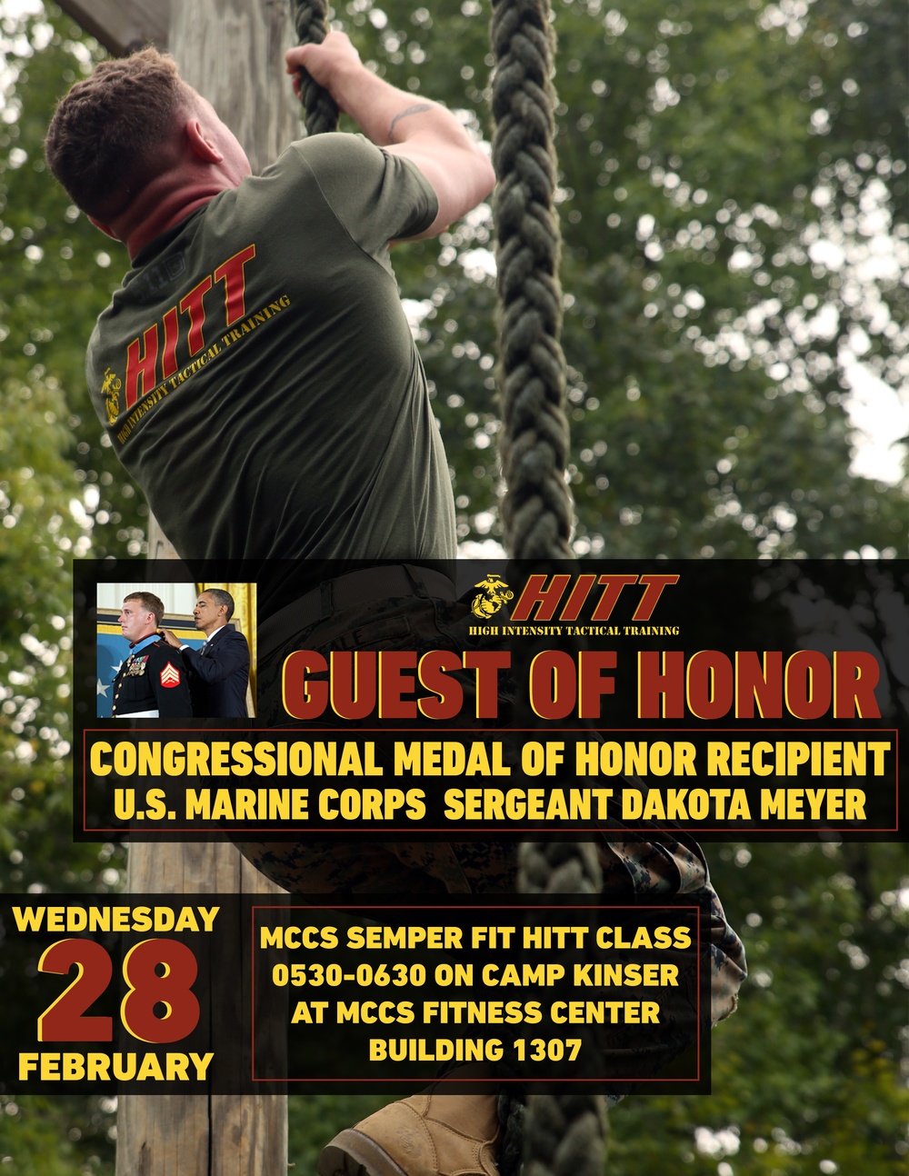 Sgt. Dakota Meyer | MCCS Semper Fit HITT Class