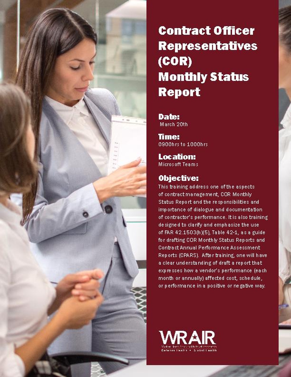 COR Report flyer