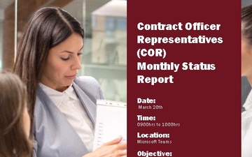 COR Report flyer