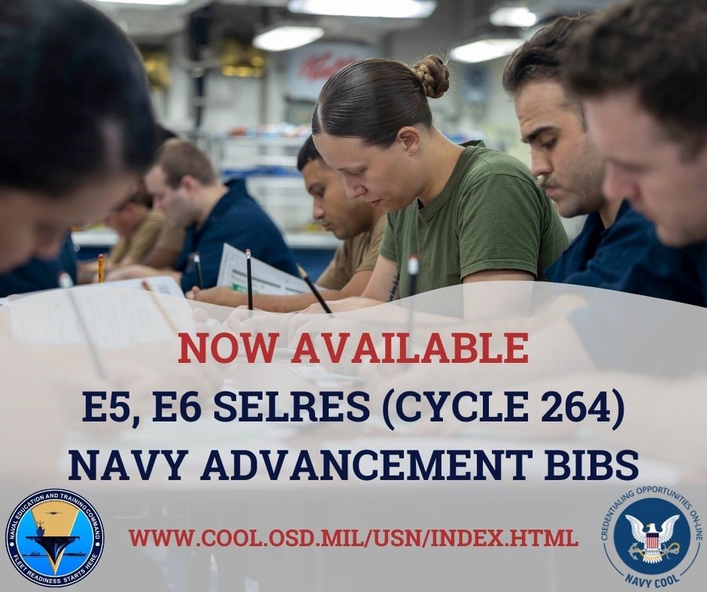 Navy Advancement BIBs Now Available for SELRES E5-E6
