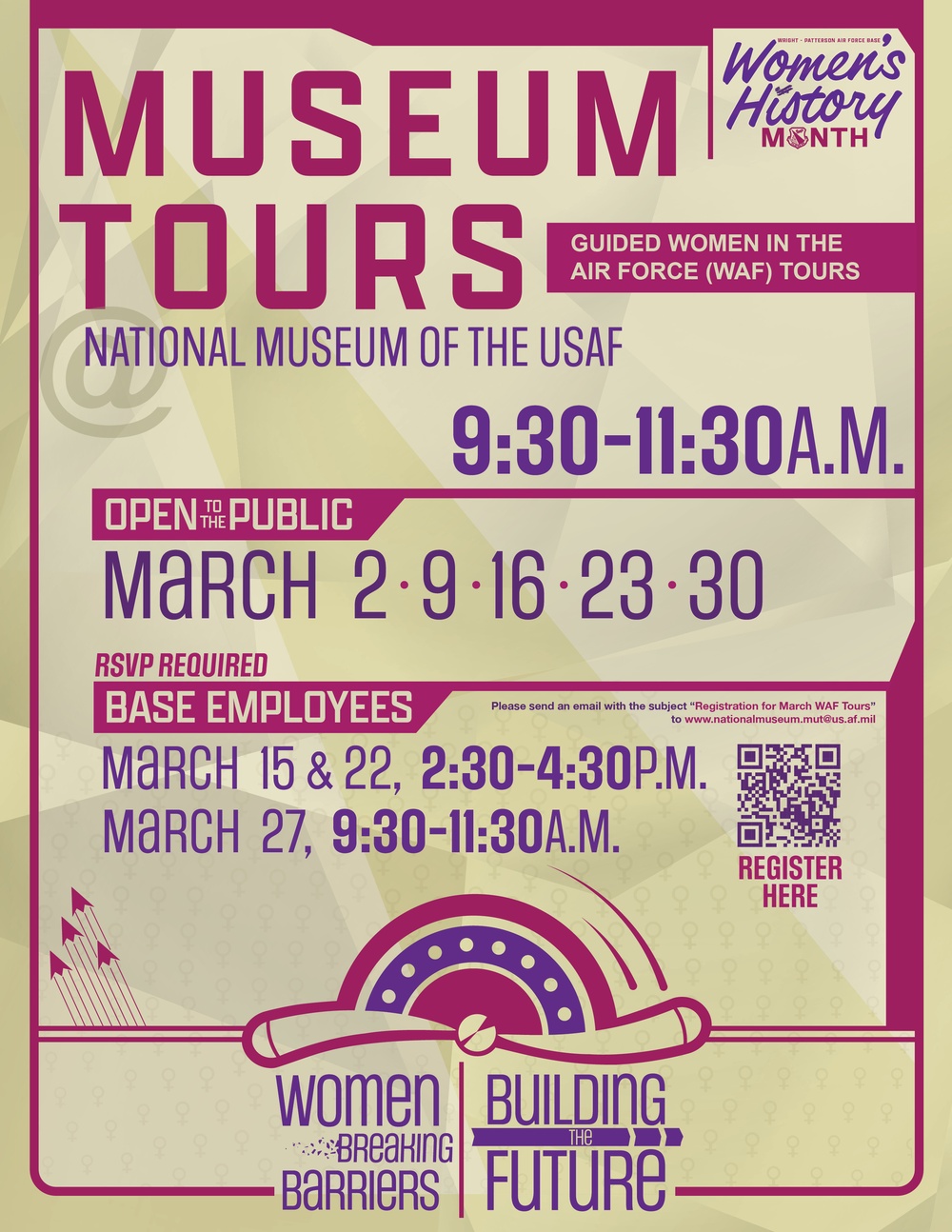 Women&amp;#39;s History Month 2024: Museum Tours Flyer