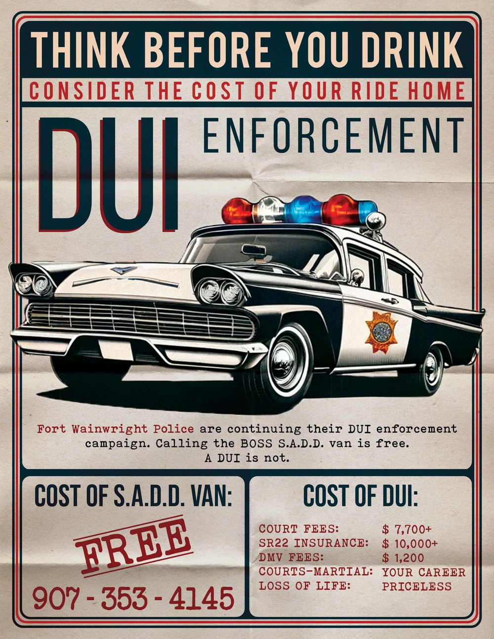 Fort Wainwright DUI Enforcement campaign