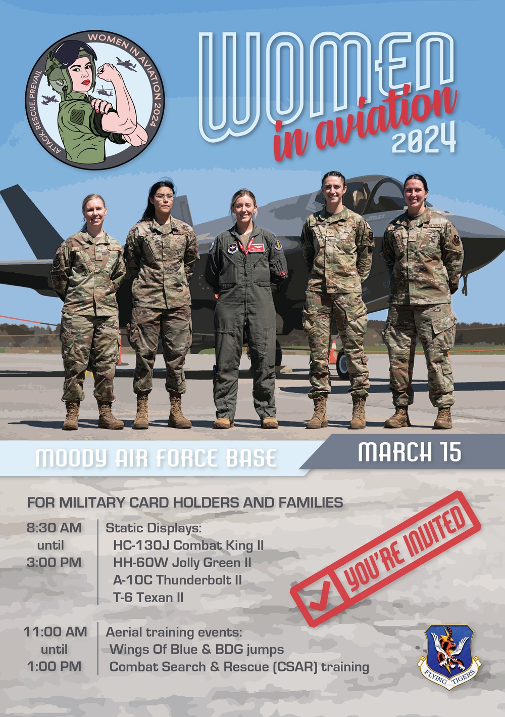 Women In Aviation Poster Moody AFB 2024