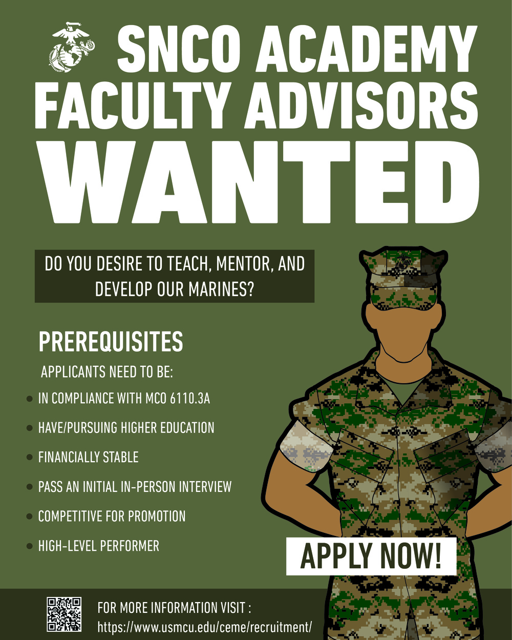 Staff Non-Commissioned Officer Academy Recruitment