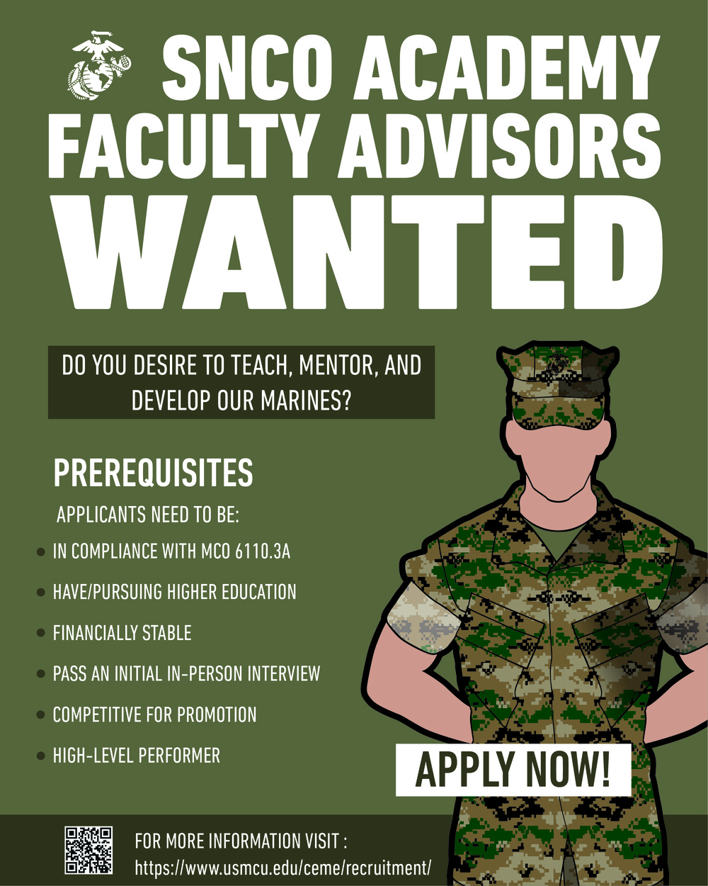 Staff Non-Commissioned Officer Academy Recruitment