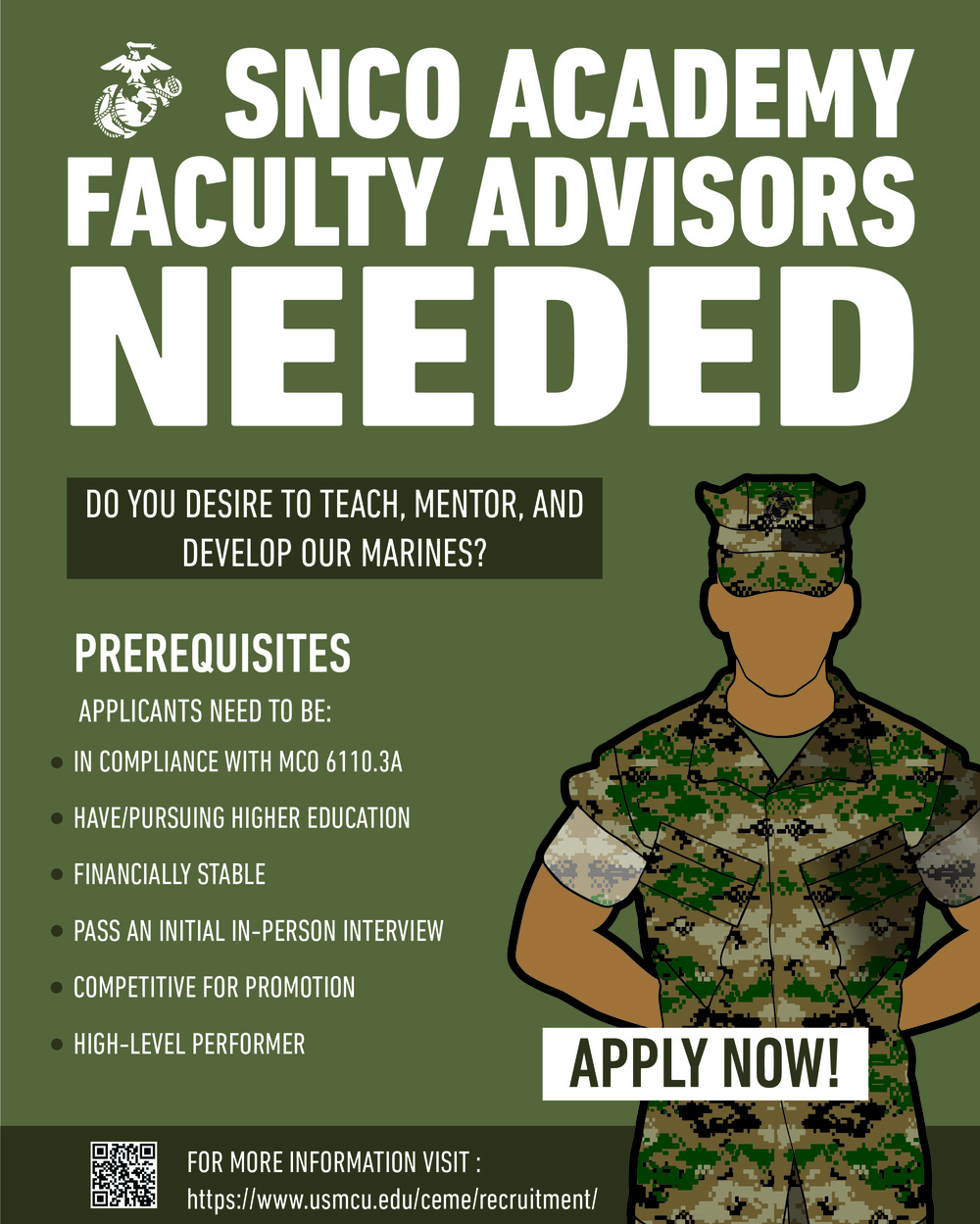 Staff Non-Commissioned Officer Academy Recruitment